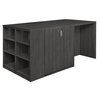 Regency Regency Legacy Stand Up 2 Lateral File/ Storage Cabinet/ Desk Quad with Bookcase End- Ash Grey LS2LFSCSD8546AG